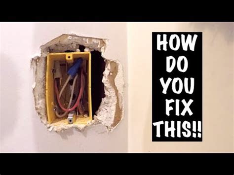 how to repair or fix an overcut electrical box cutout|overcut drywall repair.